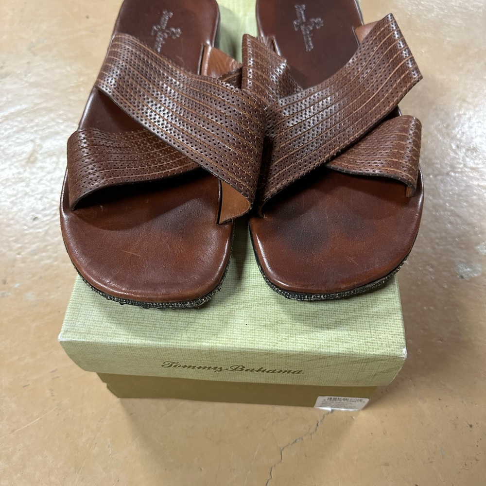 Beautiful leather sandals from Tommy Bahama worn once on my wedding day